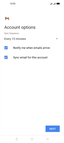 Press the drop down list below 'Sync frequency:'.