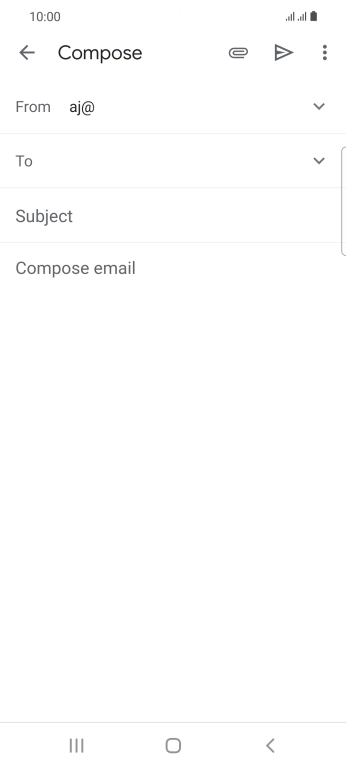 Press the field next to 'To' and key in the first letters of the recipient's name. Press the field next to 'To' and key in the first letters of the recipient's name.