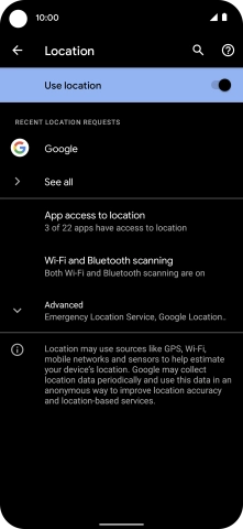 Press App access to location.
