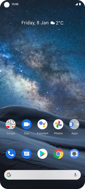 Slide two fingers downwards starting from the top of the screen.