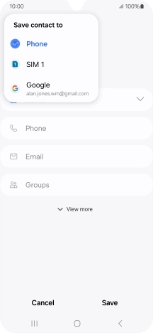 Press the required Google account.