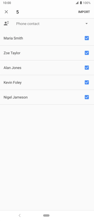 Press the drop down list.