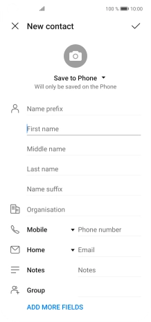Press First name and key in the required first name.
