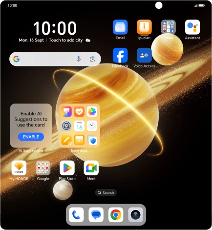 Slide your finger downwards starting from the top of the screen.