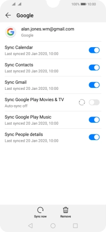 Press the Home key to return to the home screen.