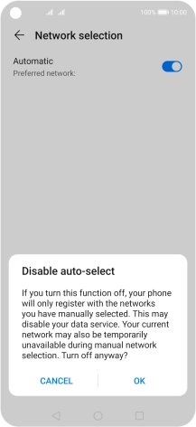 Press OK and your phone will search for networks.