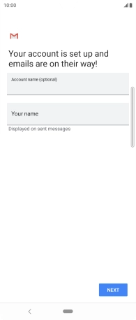 Press the field below 'Account name (optional)' and key in the required name.