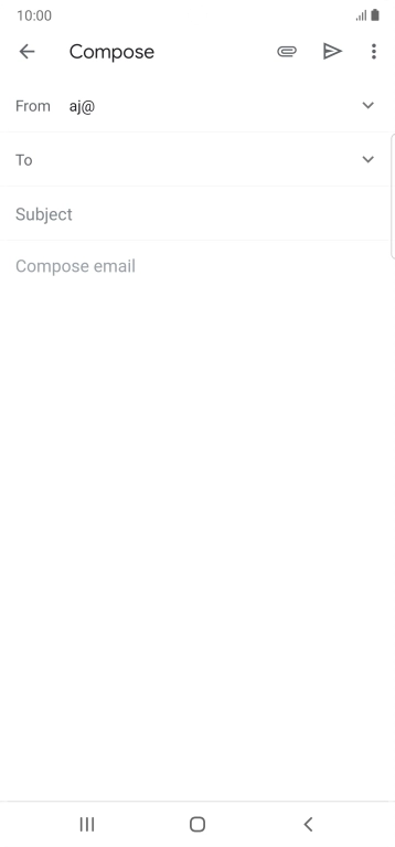 Press the field next to 'To' and key in the first letters of the recipient's name. Press the field next to 'To' and key in the first letters of the recipient's name.
