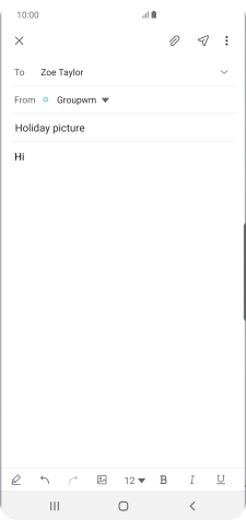 Press the attachment icon.