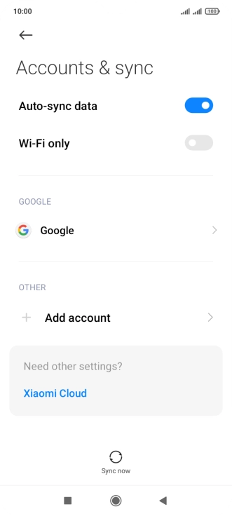 Press Add account. Press Add account.