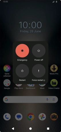 Press Power off.