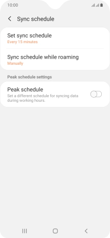 Press Set sync schedule.