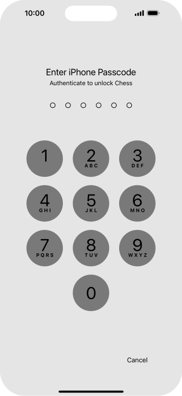 Use the lock code you created. The app is now no longer locked.