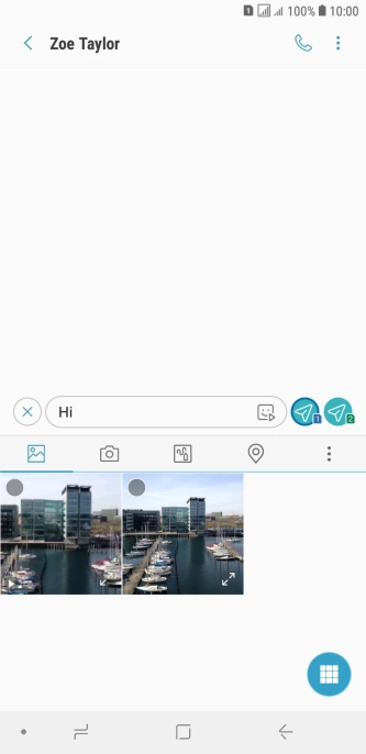 Press the picture icon. Press the picture icon.