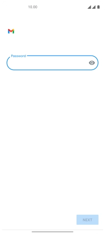 Press the field below 'Password' and key in the password for your email account.