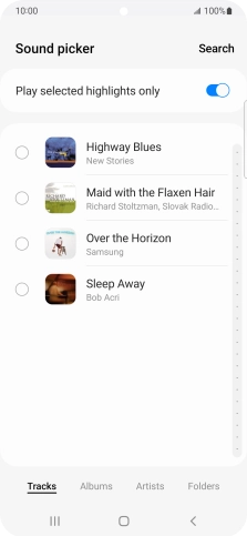 Press the required ring tones to hear them.