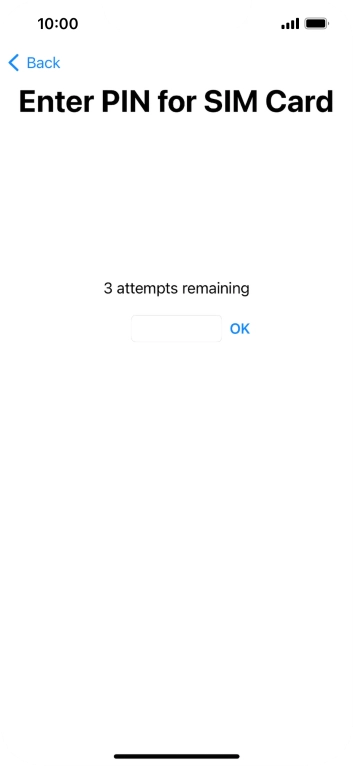 If your SIM is locked, key in your SIM PIN and press OK. The default SIM PIN is 0000.