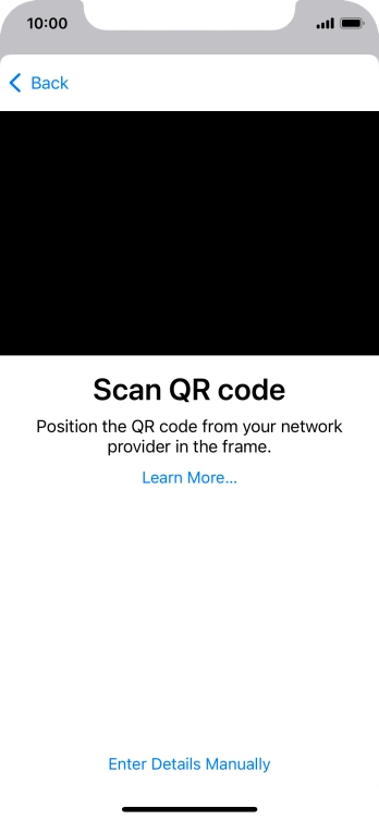 Place the QR code you've received inside the phone camera frame to scan the code.