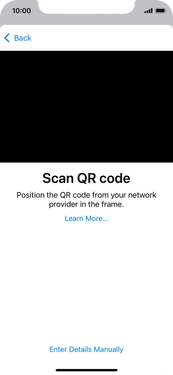 Place the QR code you've received inside the phone camera frame to scan the code.