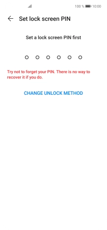 Press CHANGE UNLOCK METHOD.