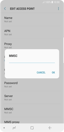 Key in http://mmsc.mms.o2.co.uk:8002 and press OK.