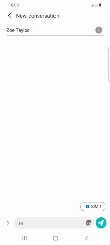 Press the send icon when you've finished your text message.