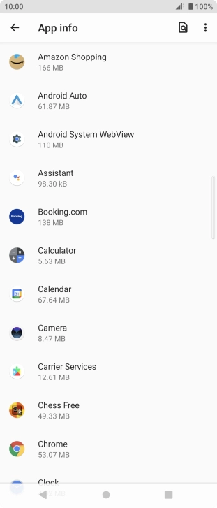 Press the required app. Press the required app.