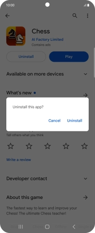 Press Uninstall.