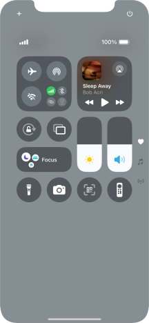 Press the airplane mode icon to turn the function on or off.