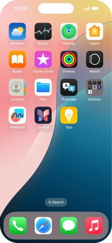 Press and hold anywhere on the home screen.