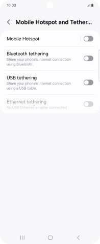 Press Mobile Hotspot.