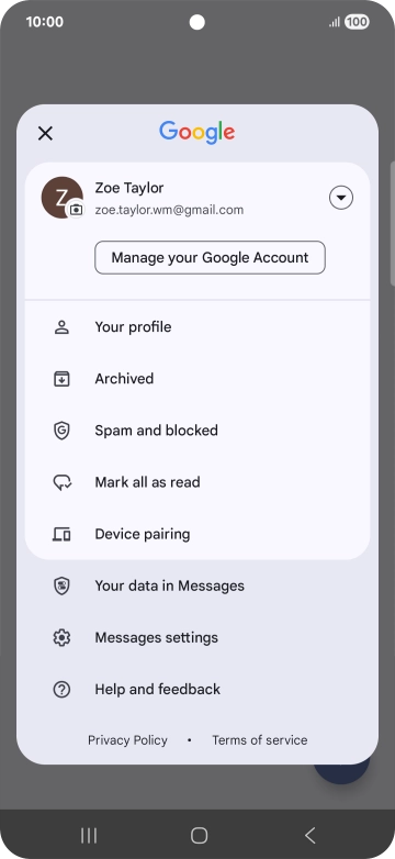 Press Messages settings. Press Messages settings.