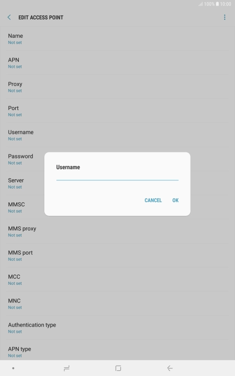 Key in o2wap and press OK.