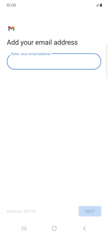 Press the field below 'Enter your email address' and key in your email address.