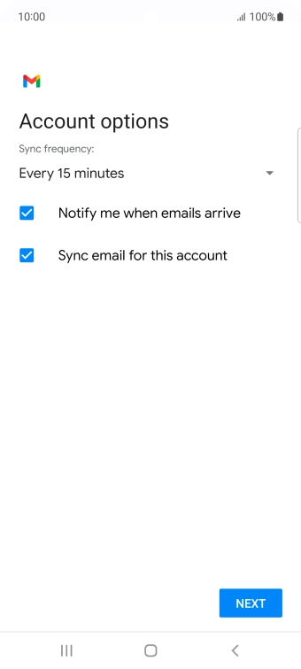 Press the drop down list below 'Sync frequency:'.