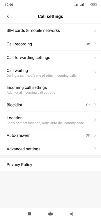 Press Advanced settings.
