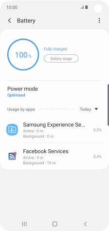 Press Power mode.