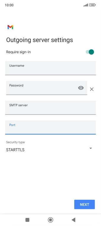 Press the drop down list below 'Security type'. Press the drop down list below 'Security type'.