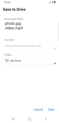 Press the field below 'Folder' and go to the required folder.