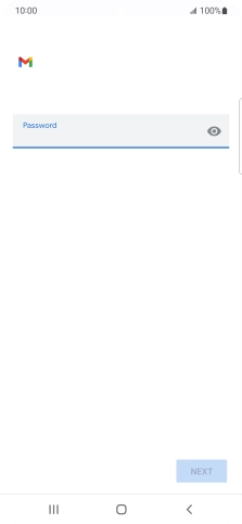 Press the field below 'Password' and key in the password for your email account.