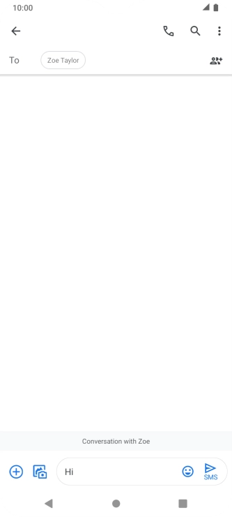 Press the send icon when you've finished your text message.