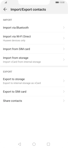 Press Import from SIM card.