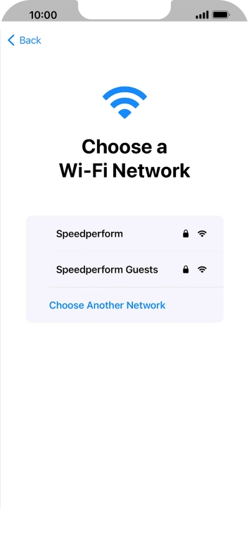 Press the required WiFi network. Press the required WiFi network.