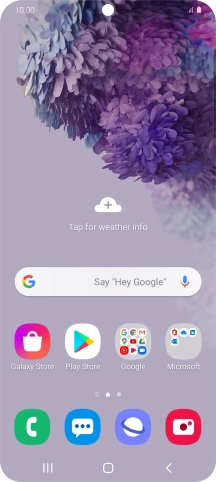 Press the message icon.