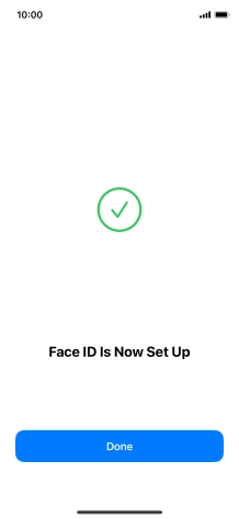 Press Done. If you haven't previously selected a lock code, key in a code of your own choice twice.