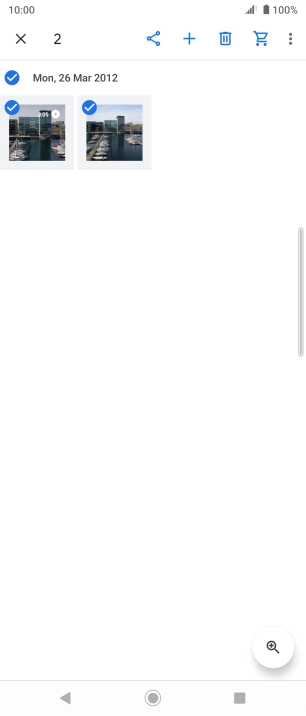 Press the share icon.