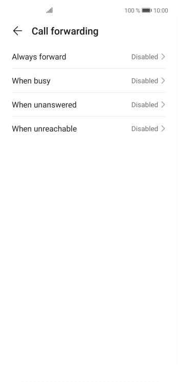 Press the required divert type.