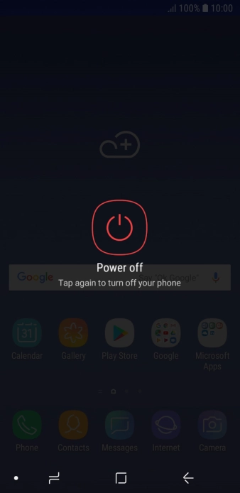 Press Power off.