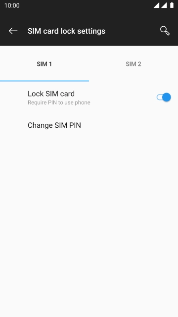 Press the required SIM.