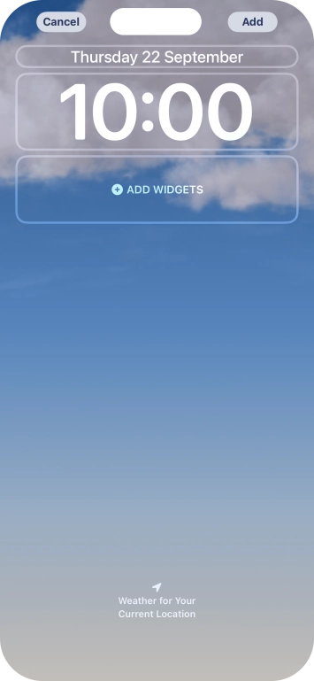 To customise the way the lock screen date is displayed, press the date widget and follow the instructions on the screen to select the required widget display mode.